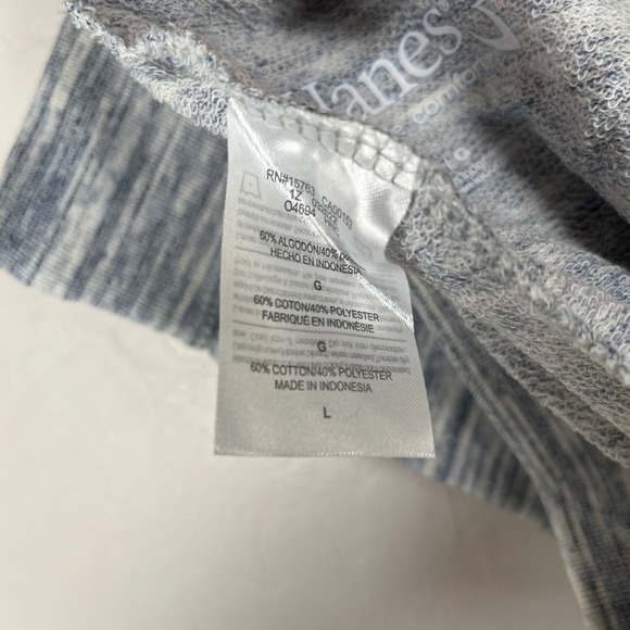 Hanes Women's Lounge Pants Large Navy Space Dye Drawstring Knit Sleepwear - Picture 5 of 10